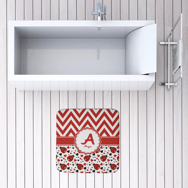 Ladybugs & Chevron 48x48 Foam Memory Mat - LIFESTYLE