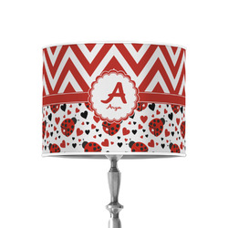 Ladybugs & Chevron 8" Drum Lamp Shade - Poly-film (Personalized)