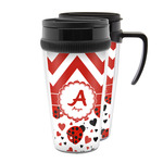 Ladybugs & Chevron Acrylic Travel Mug (Personalized)