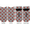 Ladybugs & Chevron Adult Ankle Socks - Double Pair - Front and Back - Apvl