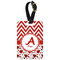 Ladybugs & Chevron Metal Luggage Tag w/ Name and Initial