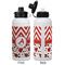 Ladybugs & Chevron Aluminum Water Bottle - White APPROVAL