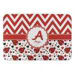 Ladybugs & Chevron Anti-Fatigue Kitchen Mat (Personalized)