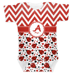 Ladybugs & Chevron Baby Bodysuit (Personalized)