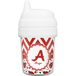 Ladybugs & Chevron Baby Sippy Cup (Personalized)
