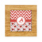 Ladybugs & Chevron Bamboo Trivet with 6" Tile - FRONT