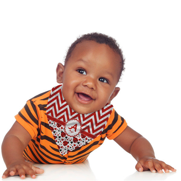Ladybugs & Chevron Bandana Bib - (Lifestyle 1 boy)