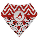 Ladybugs & Chevron Bandana Bib (Personalized)