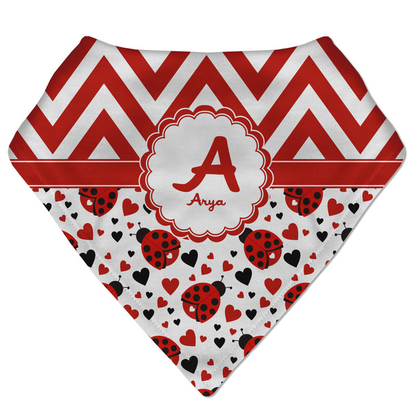 Custom Ladybugs & Chevron Bandana Bib (Personalized)