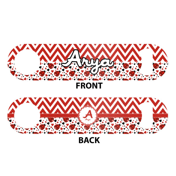 Ladybugs & Chevron Bar Bottle Opener - White - Approval