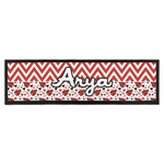 Ladybugs & Chevron Bar Mat (Personalized)