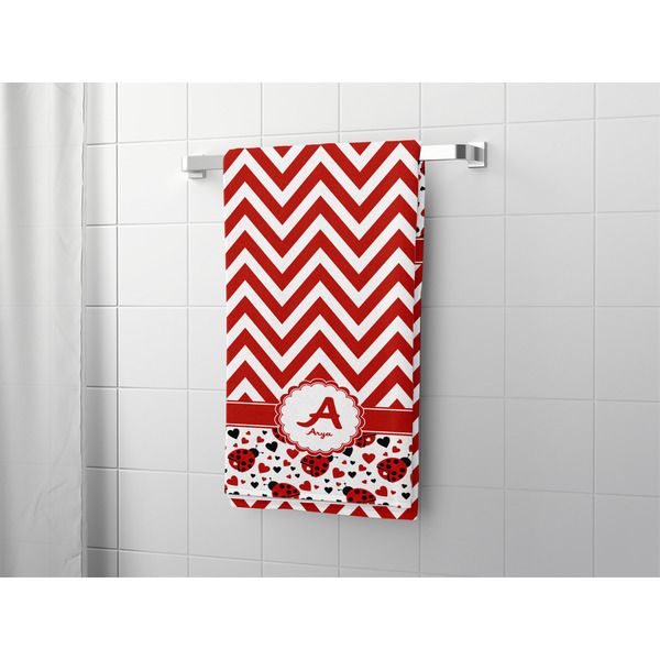 Ladybugs & Chevron Bath Towel - LIFESTYLE