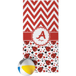 Ladybugs & Chevron Beach Towel (Personalized)