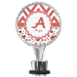 Ladybugs & Chevron Wine Bottle Stopper (Personalized)