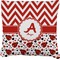 Ladybugs & Chevron Faux-Linen Throw Pillow 18" (Personalized)