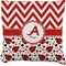 Ladybugs & Chevron Faux-Linen Throw Pillow 20" (Personalized)