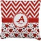 Ladybugs & Chevron Faux-Linen Throw Pillow 26" (Personalized)