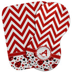 Ladybugs & Chevron Burp Cloth (Personalized)