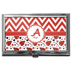 Ladybugs & Chevron Business Card Case