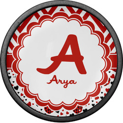 Ladybugs & Chevron Cabinet Knob (Black) (Personalized)