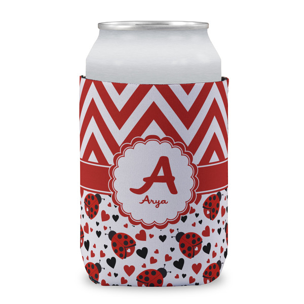 Ladybugs & Chevron Can Sleeve