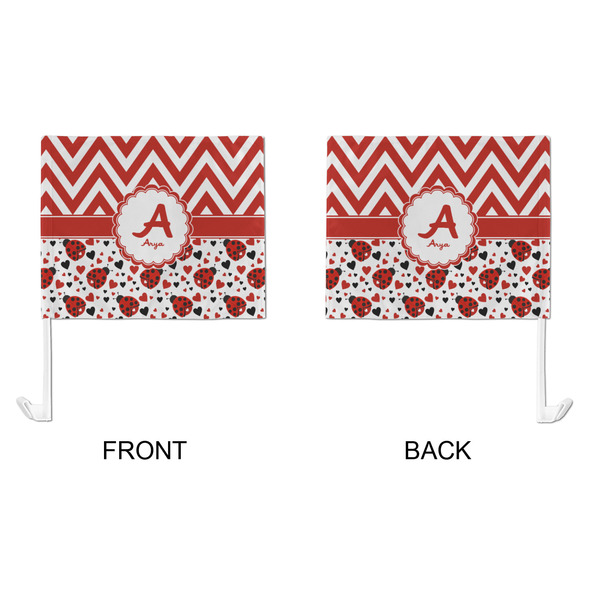 Ladybugs & Chevron Car Flag - Large - APPROVAL