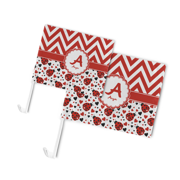 Ladybugs & Chevron Car Flags - PARENT MAIN (both sizes)
