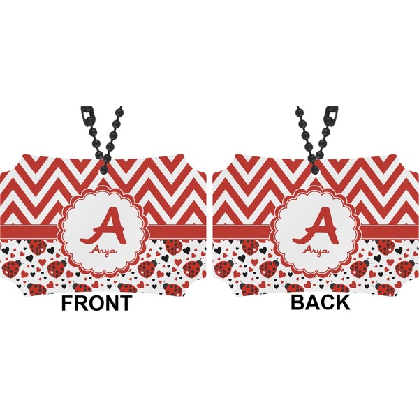 Ladybugs & Chevron Car Ornament - Berlin (Approval)