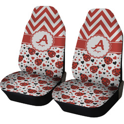 Ladybugs & Chevron Car Seat Covers (Set of Two) (Personalized)