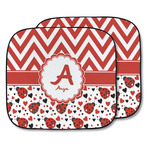 Ladybugs & Chevron Car Sun Shade - Two Piece (Personalized)