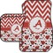 Ladybugs & Chevron Car Floor Mats Set - 2 Front & 2 Back (Personalized)