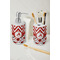 Ladybugs & Chevron Ceramic Bathroom Accessories - LIFESTYLE (toothbrush holder & soap dispenser)