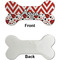 Ladybugs & Chevron Ceramic Flat Ornament - Bone Front & Back Single Print (APPROVAL)