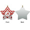 Ladybugs & Chevron Ceramic Flat Ornament - Star Front & Back (APPROVAL)