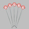Ladybugs & Chevron Clear Plastic 7" Stir Stick - Round - Fan View