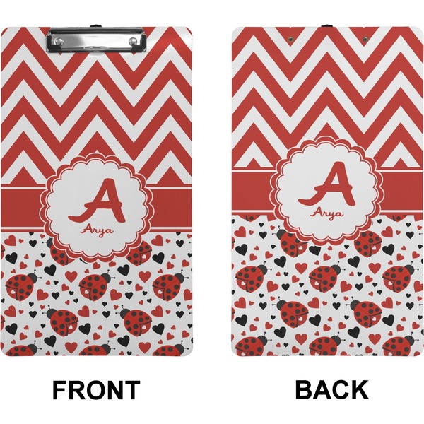 Ladybugs & Chevron Clipboard (Legal) (Front + Back)