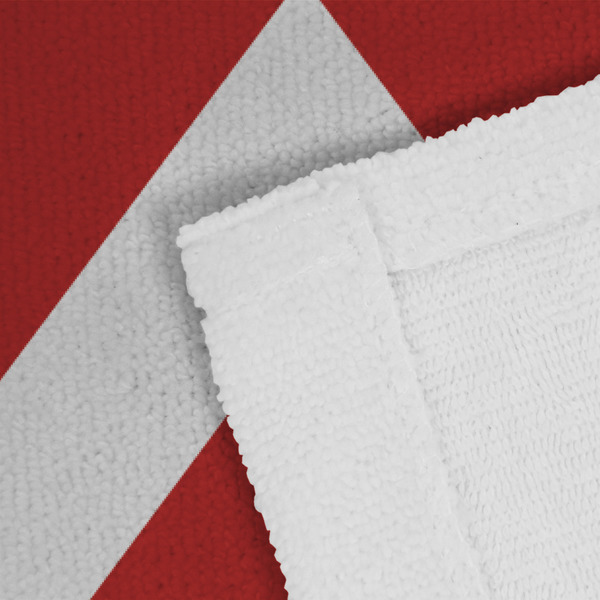 Ladybugs & Chevron Close up of Fabric