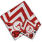Ladybugs & Chevron Cloth Napkins - Personalized Lunch & Dinner (PARENT MAIN)