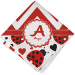 Ladybugs & Chevron Cloth Napkin w/ Name and Initial