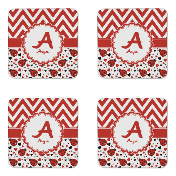 Ladybugs & Chevron Coaster Set - APPROVAL
