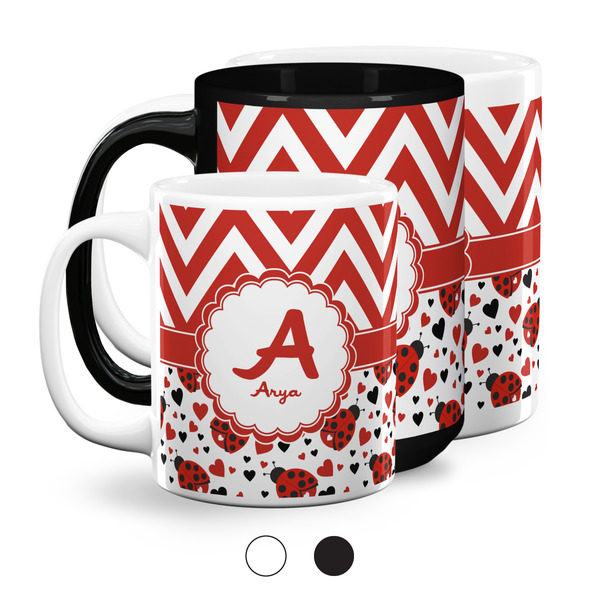 Ladybugs & Chevron Coffee Mugs Main