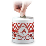 Ladybugs & Chevron Coin Bank (Personalized)