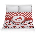 Ladybugs & Chevron Comforter - King (Personalized)
