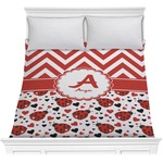Ladybugs & Chevron Comforter - Full / Queen (Personalized)