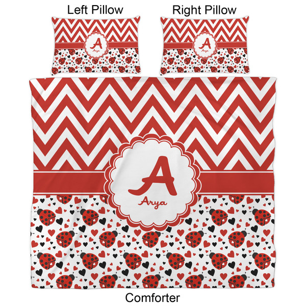 Ladybugs & Chevron Comforter Set - King - Approval