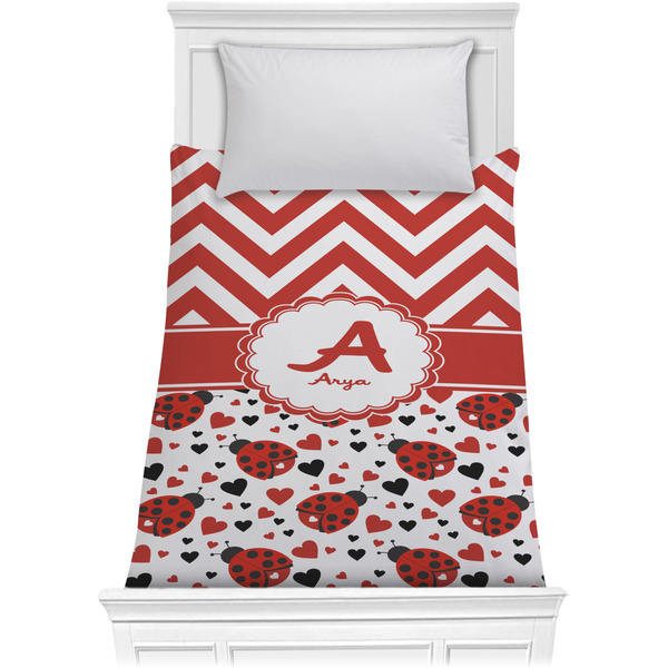 Ladybugs & Chevron Comforter (Twin)