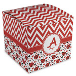 Ladybugs & Chevron Cube Favor Gift Boxes (Personalized)