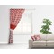 Ladybugs & Chevron Curtain With Window and Rod - in Room Matching Pillow