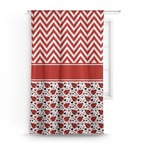 Ladybugs & Chevron Curtain - 50"x84" Panel