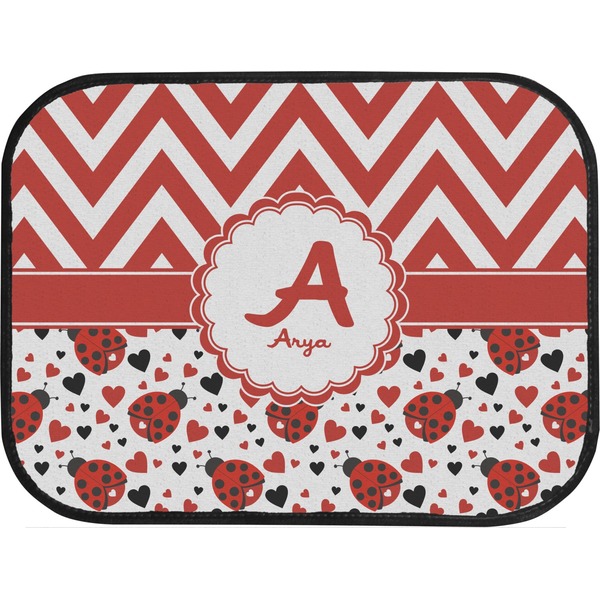 Ladybugs & Chevron Custom Car Floor Mats (Back Seat)